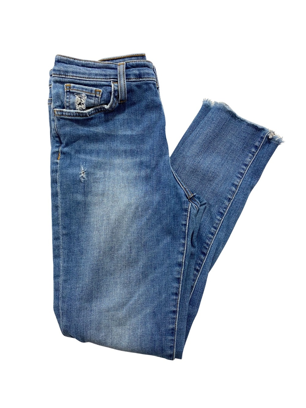 Bridge by GLY Mid Rise Frayed Ankle Skinny Jeans 27
